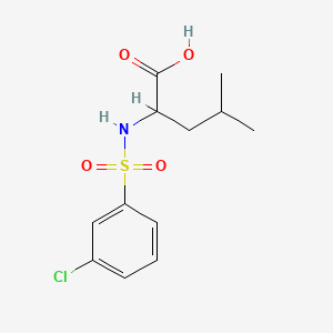 Chemical structure of ((3-Chlorophenyl)sulfonyl)leucine