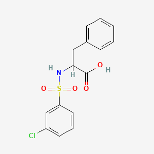 Chemical structure of ((3-Chlorophenyl)sulfonyl)phenylalanine