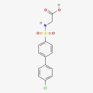 Chemical structure of ((4'-Chloro-[1,1'-biphenyl]-4-yl)sulfonyl)glycine