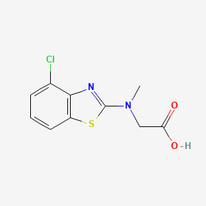Chemical structure of N-(4-Chloro-1,3-benzothiazol-2-yl)-N-methylglycine