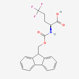 Chemical structure of N-Fmoc-5,5,5-trifluoro-L-norvaline