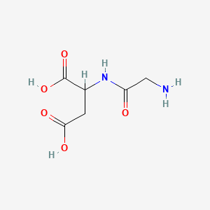 Chemical structure of Glycyl-DL-aspartic acid