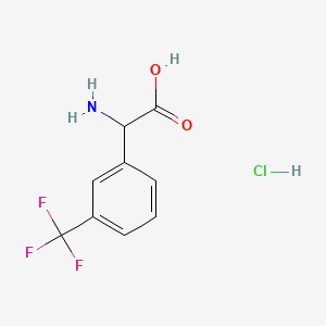 Chemical structure of 2-(3-Trifluoromethylphenyl)glycine hydrochloride