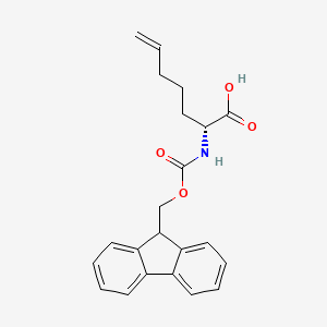 Chemical structure of (R)-N-Fmoc-2-(4'-pentenyl)glycine