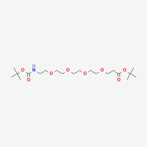 Chemical structure of Boc-NH-PEG4-C2-Boc
