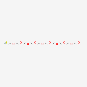 Chemical structure of m-PEG10-SH