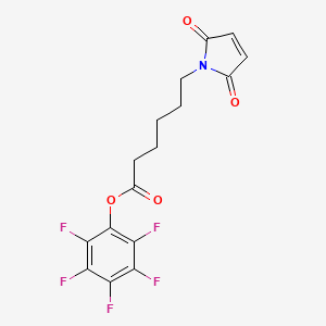 Chemical structure of 6-Maleimidocaproic acid-PFP ester
