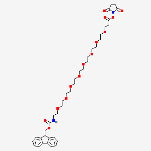 Chemical structure of Fmoc-PEG8-NHS ester