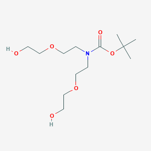 Chemical structure of N-Boc-N-bis(PEG2-OH)
