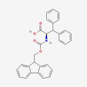 Chemical structure of Fmoc-D-3,3-diphenylalanine