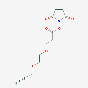 Chemical structure of Propargyl-PEG2-NHS ester