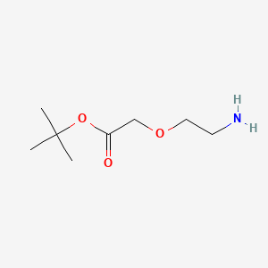 Chemical structure of NH2-PEG1-C1-Boc