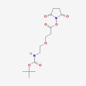 Chemical structure of Boc-N-PEG1-C2-NHS ester