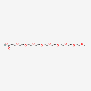 Chemical structure of m-PEG9-acid