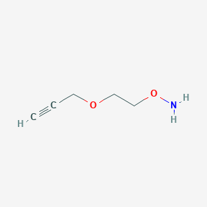 Chemical structure of Aminooxy-PEG1-propargyl