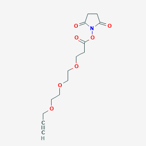 Chemical structure of Propargyl-PEG3-NHS ester