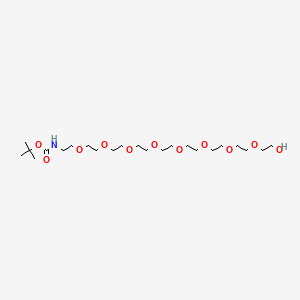 Chemical structure of N-Boc-PEG9-alcohol