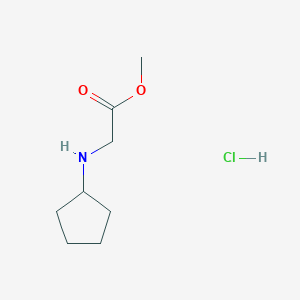 Chemical structure of Methyl 2-(cyclopentylamino)acetate hydrochloride