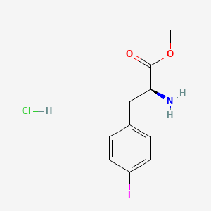 Chemical structure of Methyl 4-iodo-L-phenylalaninate hydrochloride