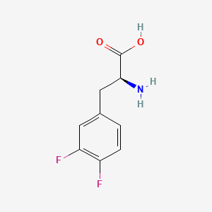 Chemical structure of 3,4-Difluoro-L-phenylalanine