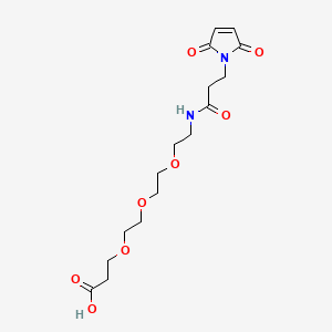 Chemical structure of Mal-amido-PEG3-acid