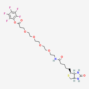 Chemical structure of Biotin-PEG4-PFP ester