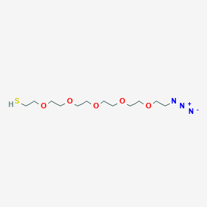 Chemical structure of HS-PEG5-CH2CH2N3