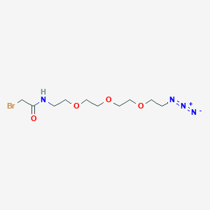 Chemical structure of Bromoacetamido-PEG3-azide