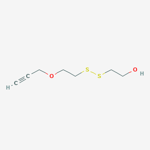 Chemical structure of Propargyl-PEG1-SS-alcohol