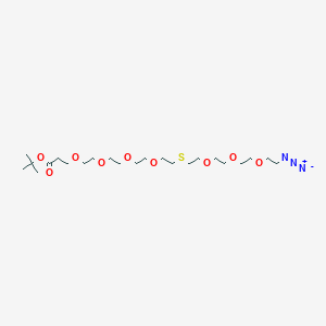 Chemical structure of Azido-PEG3-S-PEG4-t-butyl ester