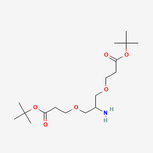 Chemical structure of NH-bis(C1-PEG1-Boc)