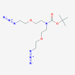Chemical structure of N-Boc-N-bis(PEG1-azide)