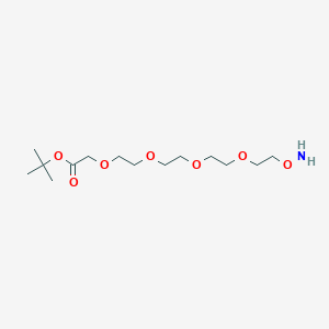 Chemical structure of Aminooxy-PEG4-CH2-Boc