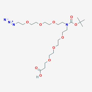 Chemical structure of N-(Azido-PEG3)-N-Boc-PEG3-acid