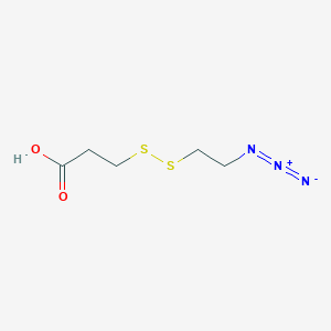 Chemical structure of Azidoethyl-SS-propionic acid