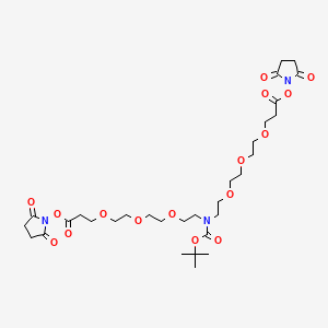 Chemical structure of N-Boc-N-bis(PEG3-NHS ester)