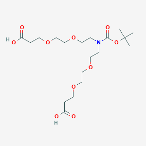 Chemical structure of N-Boc-N-bis(PEG2-acid)