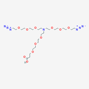 Chemical structure of N-(acid-PEG3)-N-bis(PEG3-azide)