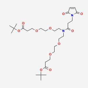 Chemical structure of N-Mal-N-bis(PEG2-C2-Boc)