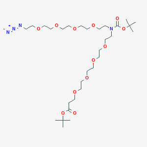Chemical structure of N-(Azido-PEG4)-N-Boc-PEG4-Boc