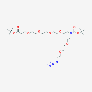 Chemical structure of N-(Azido-PEG2)-N-Boc-PEG4-Boc