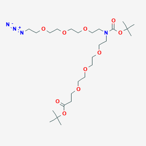 Chemical structure of N-(Azido-PEG3)-N-Boc-PEG3-t-butyl ester