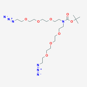 Chemical structure of N-Boc-N-bis(PEG3-azide)