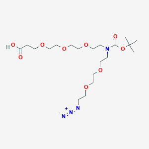 Chemical structure of N-(Azido-PEG2)-N-Boc-PEG3-acid