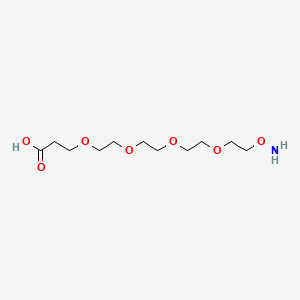 Chemical structure of Aminooxy-PEG4-acid