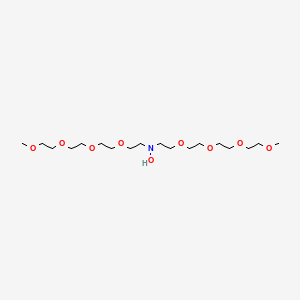 Chemical structure of Bis(m-PEG4)-N-OH