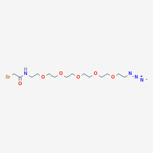Chemical structure of Bromoacetamido-PEG5-azide