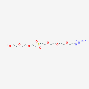 Chemical structure of m-PEG3-Sulfone-PEG3-azide