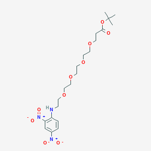 Chemical structure of DNP-NH-PEG4-C2-Boc