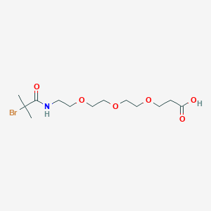 Chemical structure of 2-Bromo-2,2-dimethyl-acetamido-PEG3-acid